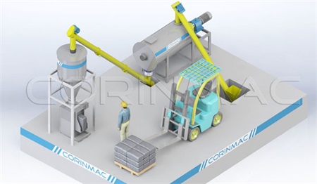 Simple Dry Mix Mortar Production Line 1-3t/h