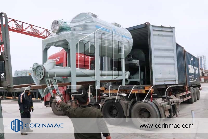 tile adhesive production line, single shaft spiral ribbon mixer