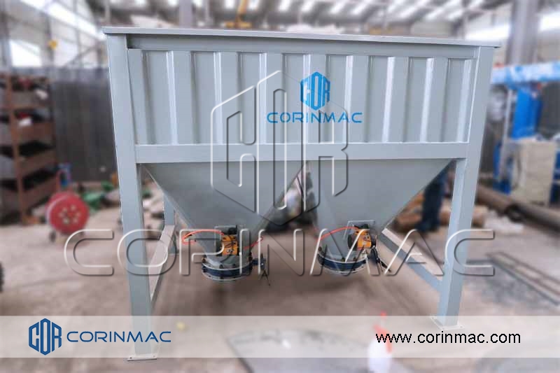 dry mortar production hopper