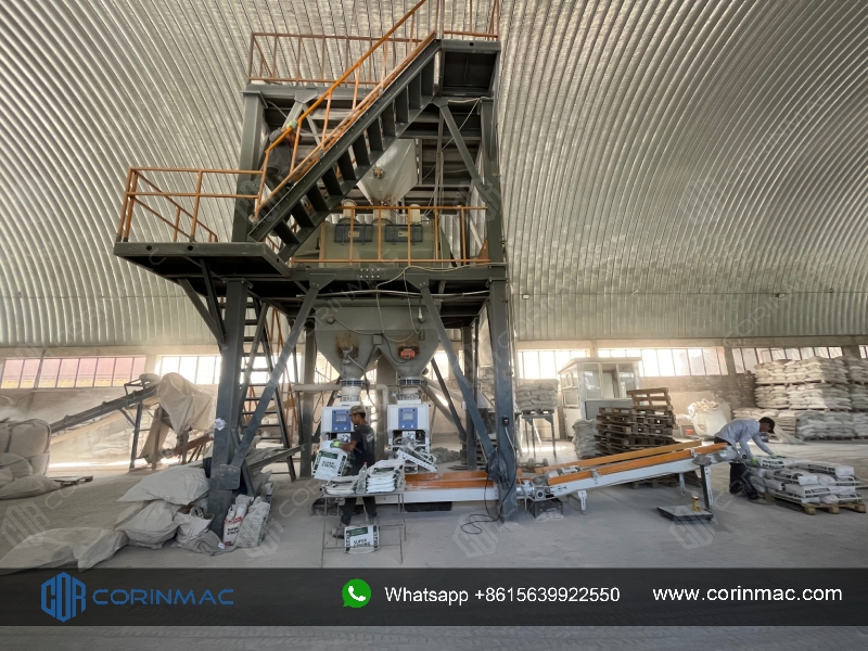 Vertical Dry Mortar Production Line in Kazakhstan