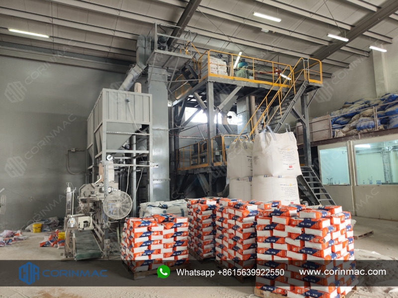 CORINMAC Vertical Dry Mortar Production Line Installed in UAE